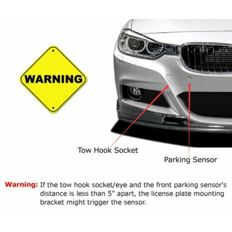 Car Front Bumper Tow Hook License Plate Mounting Bracket Holder for Mercedes-Benz 2008 - License Plate Covers & Frames by PMC Jewellery | Online Shopping South Africa | PMC Jewellery | Buy Now Pay Later Mobicred