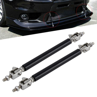 2 PCS Car Modification Large Surrounded By The Rod Telescopic Lever Front and Rear Bars Fixed Front Lip Back Shovel Adjustable Small Rod, Length: 10cm(Black) - Trunk & Bumper Accessories by PMC Jewellery | Online Shopping South Africa | PMC Jewellery