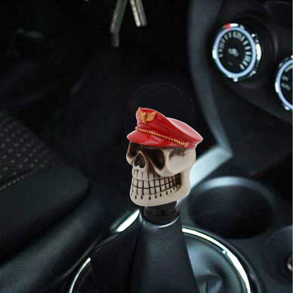 Universal Skull with A Hat Shape Car Gear Shift Knob Modified Car Gear Shift Knob Auto Transmission Shift Lever Knob Resin Gear Knobs - Shift Knob by PMC Jewellery | Online Shopping South Africa | PMC Jewellery | Buy Now Pay Later Mobicred