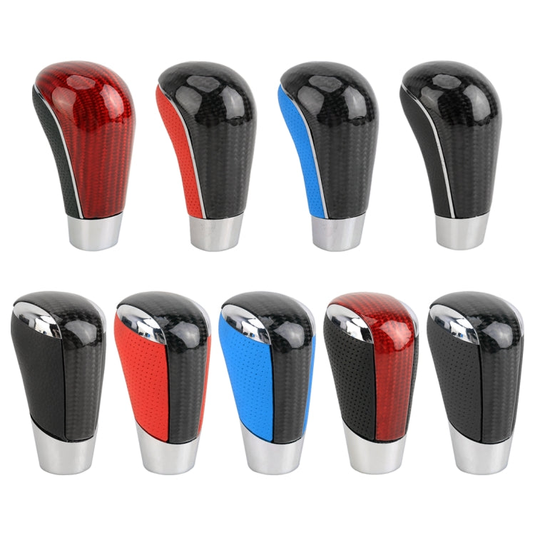 Universal Carbon Fiber Texture Leather Hole Pattern Car Gear Shift Knob Modified Shifter Lever Knob - free shipping - PMC TechLife - Order now!