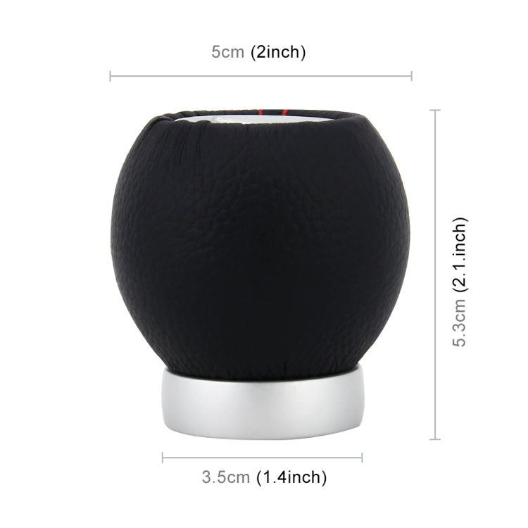 Universal Car Modified Shifter Black Leather Lever Manual 5-Speed Gear Shift Knob Adapter - Shift Knob by PMC TechLife | Online Shopping South Africa | PMC TechLife | Buy Now Pay Later Mobicred