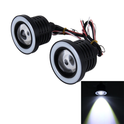 2 PCS 2.5 inch 10W 900 LM 6000K Car Fog Lights with Colorful Angle Eye Light, DC 12V(White Light) - Fog / Driving Lights by PMC Jewellery | Online Shopping South Africa | PMC Jewellery | Buy Now Pay Later Mobicred