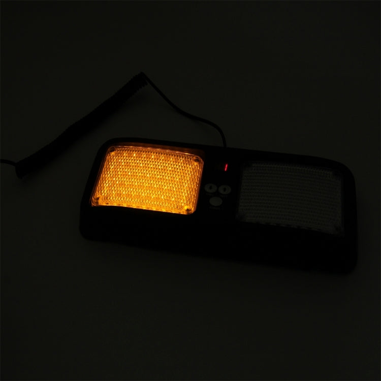 High qulaity DC 12V,9W LED Waterproof Car Sunshade Yellow Light + White Light Warning Lights Strobe Emergency Lights Flashing Light with 12 Kinds Flash Patterns - Warning Lights by PMC Jewellery | Online Shopping South Africa | PMC Jewellery | Buy Now Pay Later Mobicred