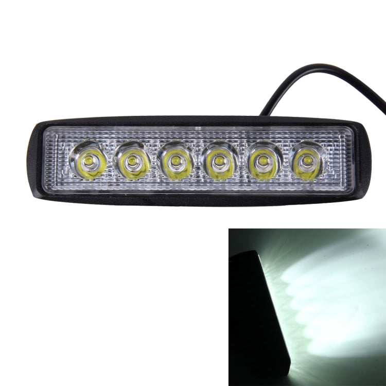 DC 10-30V 18W 1500LM 6500K Waterproof Vehicle Car Boat Marine External Work Lights Emergency Lights 30 Degrees Adjustable Spot Light LED Car Bulbs with 6 Intense Wafer LED Lights(White Light) - Work Lights by PMC Jewellery | Online Shopping South Africa | PMC Jewellery | Buy Now Pay Later Mobicred