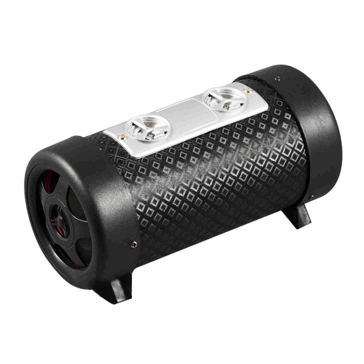 4 inch Round Shape Stereo Motorcycle / Car / Household Subwoofer, Built-in Bluetooth, Support TF Card & U Disk Reader, with Remote Control(Black) - Car Amplifiers by PMC TechLife | Online Shopping South Africa | PMC TechLife | Buy Now Pay Later Mobicred