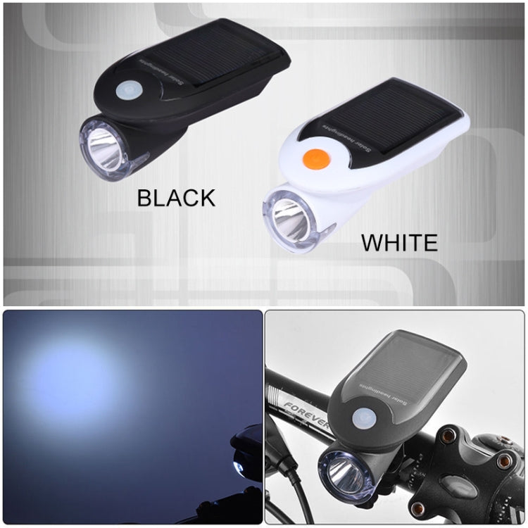 3W 240LM USB Solar Energy Motorcycle / Bicycle Front Light (Black) - Headlights by PMC Jewellery | Online Shopping South Africa | PMC Jewellery | Buy Now Pay Later Mobicred