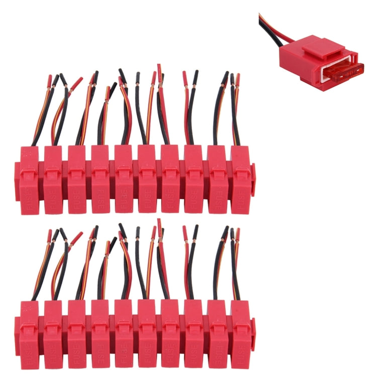 20 PCS Removable Car Waterproof Ceramic Connector Blade Fuse Box Holder - Fuse by PMC TechLife | Online Shopping South Africa | PMC TechLife | Buy Now Pay Later Mobicred