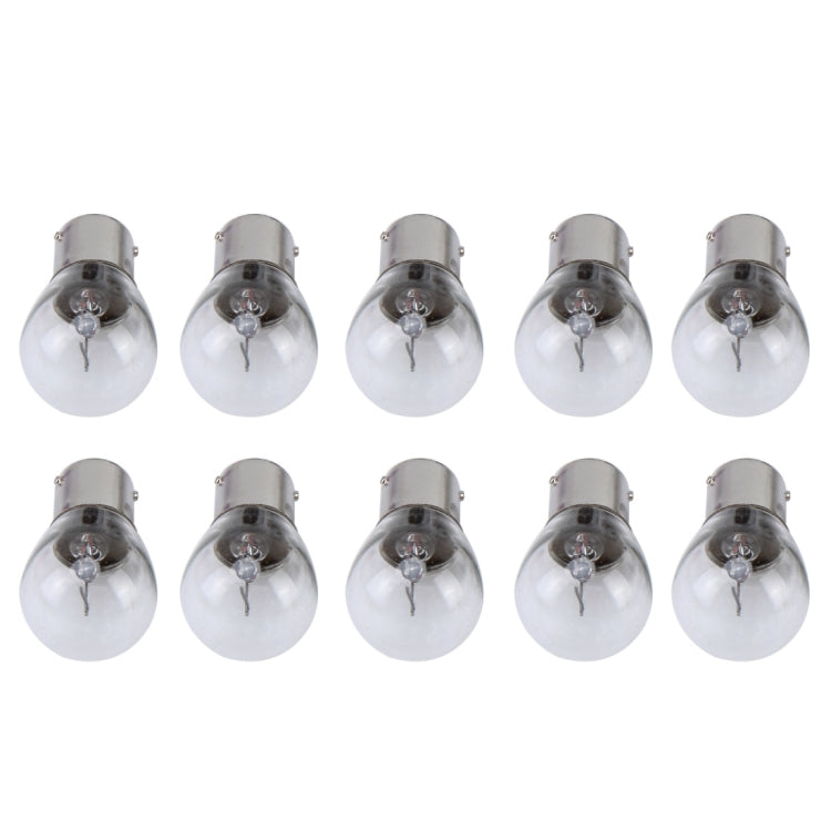 10 PCS 1156/BA15S 3W Car Turn Light with Glass Shell, DC 12V(Warm White) - Arrow Turn Lights by PMC Jewellery | Online Shopping South Africa | PMC Jewellery