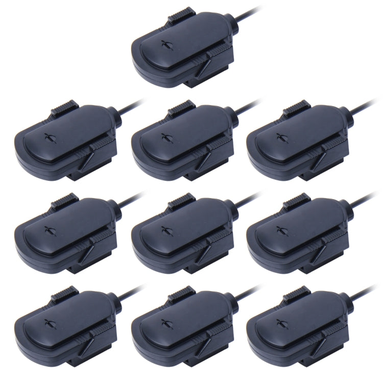 10 PCS Car Audio Microphone 3.5mm Jack Plug Mic Stereo Mini Wired External Sticker Microphone Player for Auto DVD Radio, Cable Length: 2.1m - Car Amplifiers by PMC Jewellery | Online Shopping South Africa | PMC Jewellery