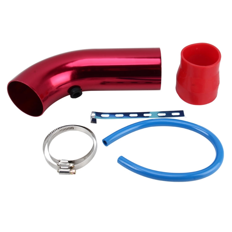 Universal  Air Intake Pipe Super Power Flow Air Intakes Short Cold Racing Aluminium Air Intake Pipe Hose with Cone Filter Kit System (Red) - Air Intake System by PMC Jewellery | Online Shopping South Africa | PMC Jewellery