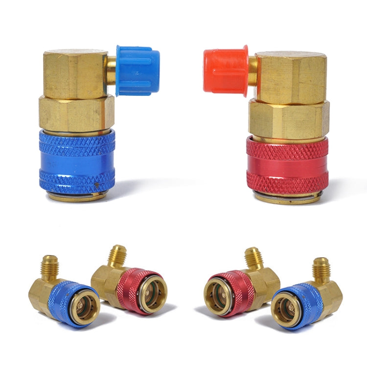 Car Air Conditioning Fluorine 90 Degree Quick Joints - Engine Fittings by PMC TechLife | Online Shopping South Africa | PMC TechLife | Buy Now Pay Later Mobicred