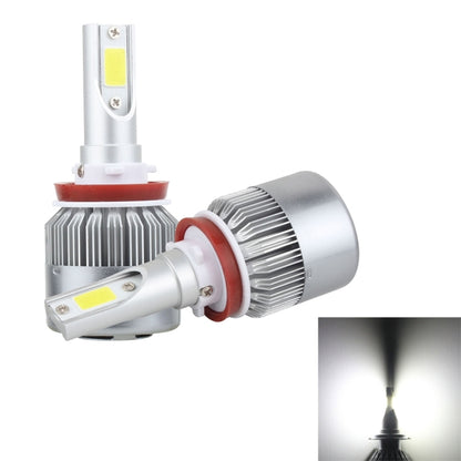 2 PCS H8/H9/H11 18W 1800 LM 6000K IP68 Casnbus Constant Current Car LED Headlight with 2 COB Lamps, DC 9-36V(White Light) - LED Headlamps by PMC Jewellery | Online Shopping South Africa | PMC Jewellery | Buy Now Pay Later Mobicred