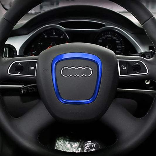 Car Auto Steering Wheel Decorative Ring Cover Trim Sticker Decoration for Audi(Blue) - Decoration Rings by PMC Jewellery | Online Shopping South Africa | PMC Jewellery | Buy Now Pay Later Mobicred