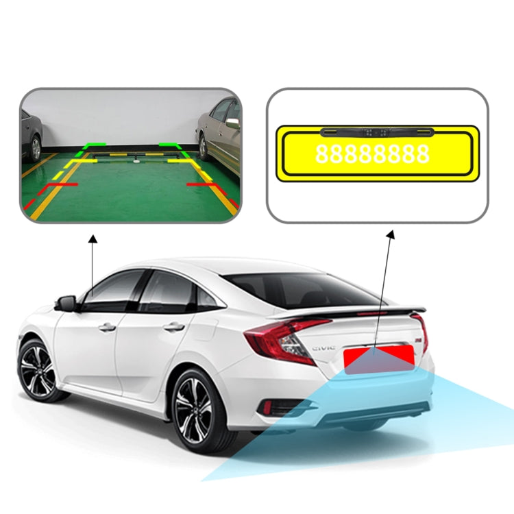 PZ413-C Car License Plate Frame 120 Degree Rear View Cameras - Rear View Cameras by PMC TechLife | Online Shopping South Africa | PMC TechLife | Buy Now Pay Later Mobicred