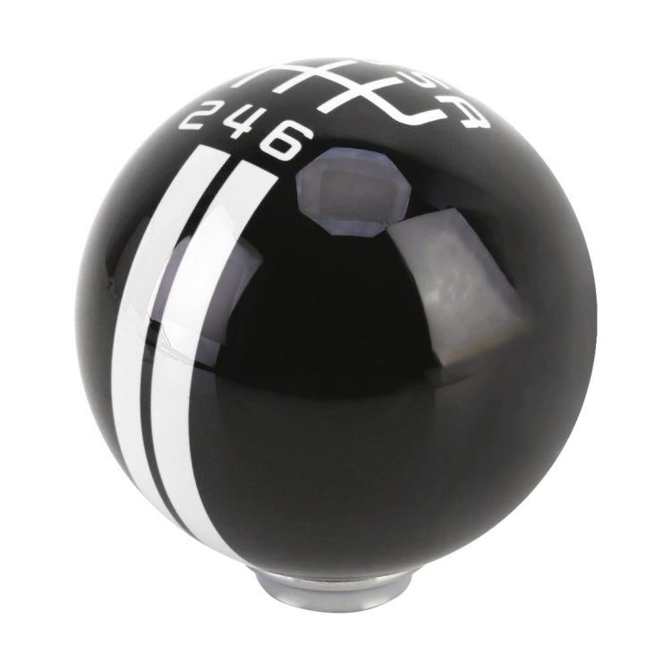 Universal Vehicle Ball Shape Modified Resin Shifter Manual 6-Speed Right-R Gear Shift Knob(Black White) - Shift Knob by PMC Jewellery | Online Shopping South Africa | PMC Jewellery | Buy Now Pay Later Mobicred