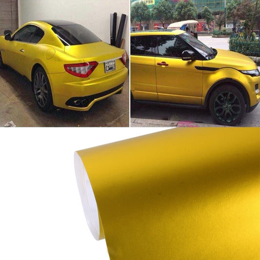 1.52m × 0.5m Ice Blue Metallic Matte Icy Ice Car Decal Wrap Auto Wrapping Vehicle Sticker Motorcycle Sheet Tint Vinyl Air Bubble Free(Gold) - Auto Film by PMC Jewellery | Online Shopping South Africa | PMC Jewellery | Buy Now Pay Later Mobicred