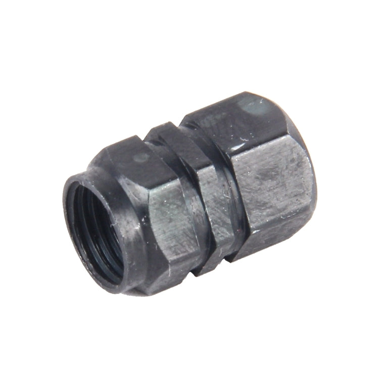 4PCS SA Metal Plated Hexagon Shape Universal Tire Valve Stem Cap(Black) - Tire Valve Caps by PMC TechLife | Online Shopping South Africa | PMC TechLife | Buy Now Pay Later Mobicred