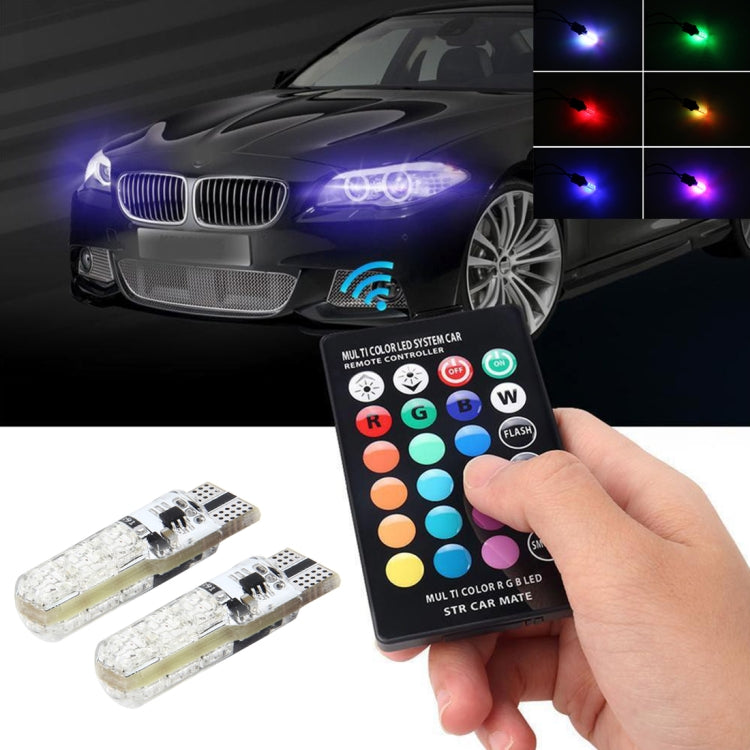 2 PCS T10 2W Auto Flash Strobe Fade Smooth Remote Controlled Colorful LED Clearance Decorative Light, DC 12V - Clearance Lights by PMC Jewellery | Online Shopping South Africa | PMC Jewellery | Buy Now Pay Later Mobicred