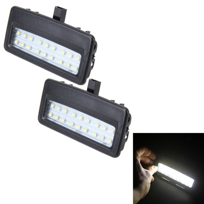 2 PCS White Light Car LED Vanity Mirror Lamp Lights with 18 SMD-3528 Lamps for BMW F10 / F11 / F07 / F01 / F02 / F03 / F04 - Dome Lights by PMC Jewellery | Online Shopping South Africa | PMC Jewellery | Buy Now Pay Later Mobicred