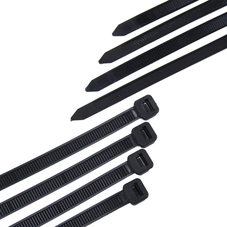 100pcs /Pack 8mm*200mm Nylon Cable Ties(Black) - Booster Cable & Clip by PMC Jewellery | Online Shopping South Africa | PMC Jewellery