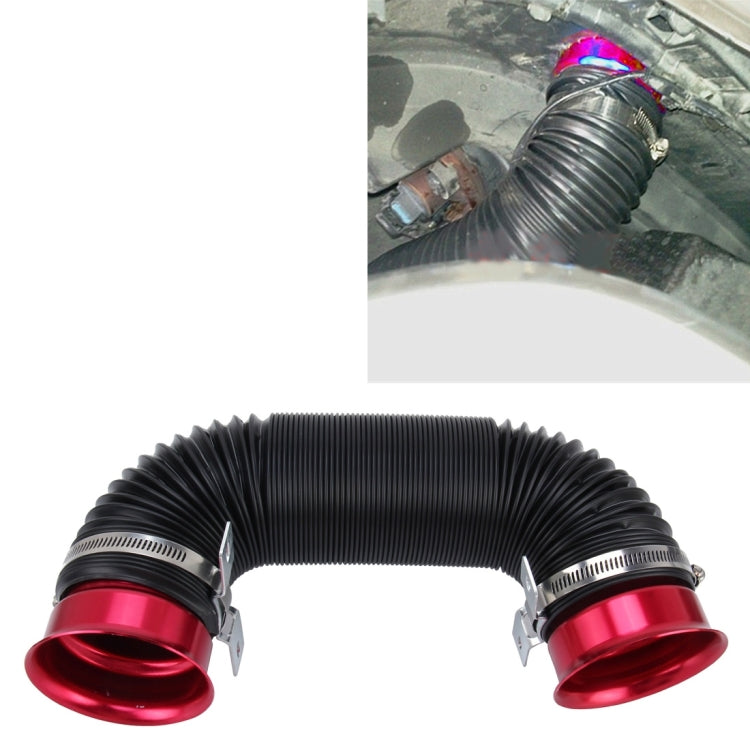Car Auto Universal Tube Air Filter Adjustable Cold Air Injection Intake System Pipe Without Air Filter(Red) - free shipping - PMC TechLife - Order now!