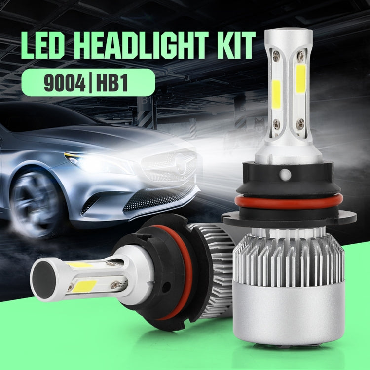 2 PCS S2 9004 / HB1 18W 6000K 1800LM IP65 2 COB LED Car Headlight Lamps, DC 9-30V(Cool White) - LED Headlamps by PMC Jewellery | Online Shopping South Africa | PMC Jewellery | Buy Now Pay Later Mobicred