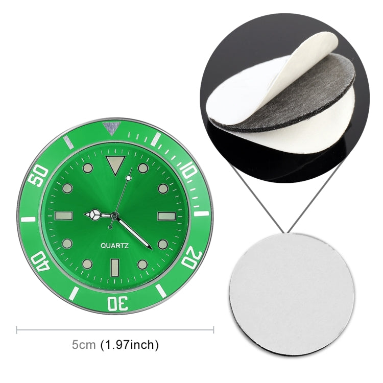 Car Paste Clock Car Luminous Watch(Green) - Clocks & Car Meters by PMC Jewellery | Online Shopping South Africa | PMC Jewellery | Buy Now Pay Later Mobicred