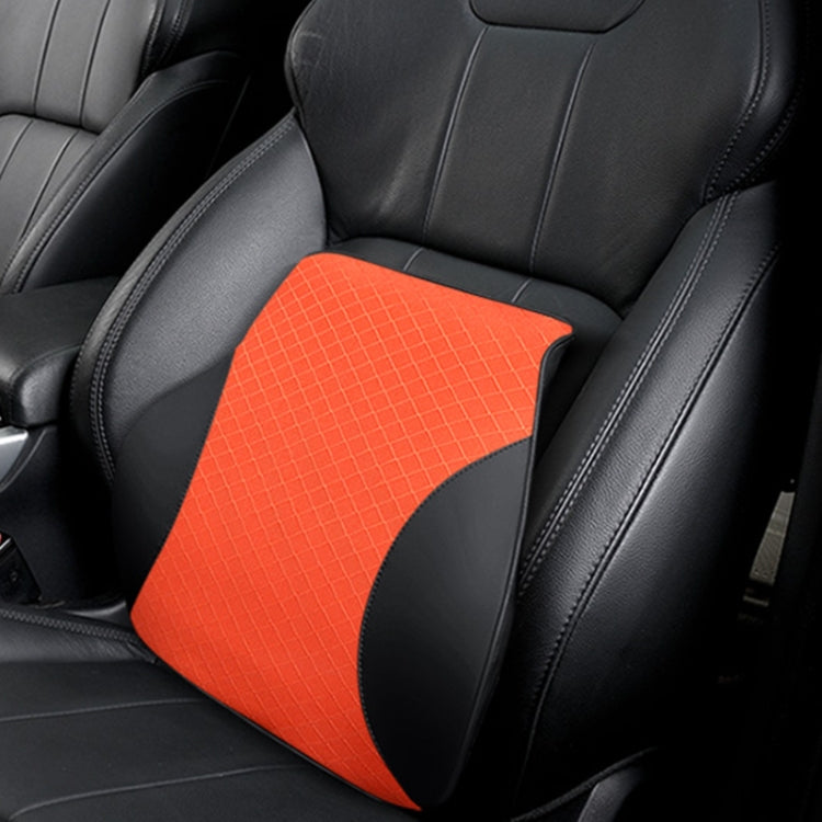 Four Seasons Breathable Memory Foam Car Lumbar Pillow Polyester Pillow (Orange) - Seat Accessories by PMC Jewellery | Online Shopping South Africa | PMC Jewellery | Buy Now Pay Later Mobicred