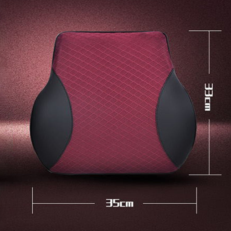 Four Seasons Breathable Memory Foam Car Lumbar Pillow Polyester Pillow (Red) - free shipping - PMC TechLife - Order now!