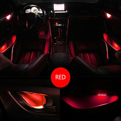 4 PCS Universal Car LED Inner Handle Light Atmosphere Lights Decorative Lamp DC12V / 0.5W Cable Length: 75cm (Red Light) - Atmosphere lights by PMC Jewellery | Online Shopping South Africa | PMC Jewellery | Buy Now Pay Later Mobicred