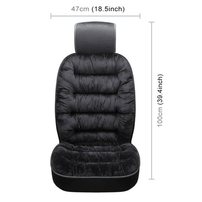 Car Thick Plush Seat Cushion Warmer Cover Winter Seat Mat (Black) - Seat Accessories by PMC Jewellery | Online Shopping South Africa | PMC Jewellery | Buy Now Pay Later Mobicred