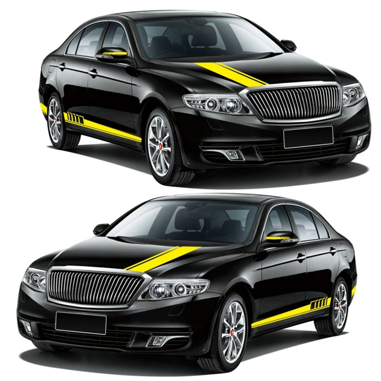 5 in 1 Car Styling Stripe Hood PVC Sticker Auto Decorative Sticker (Yellow) - Decorative Sticker by PMC Jewellery | Online Shopping South Africa | PMC Jewellery | Buy Now Pay Later Mobicred