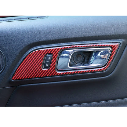 2 in 1 Car Carbon Fiber Inner Door Handle Decorative Sticker for Ford Mustang 2015-2020 - Car Interior Mouldings by PMC Jewellery | Online Shopping South Africa | PMC Jewellery | Buy Now Pay Later Mobicred