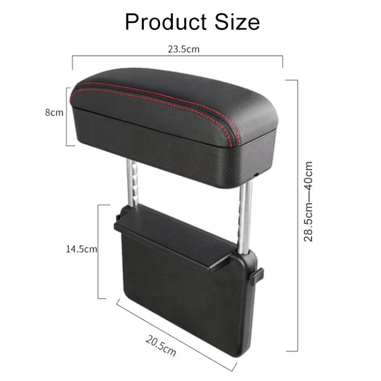2 PCS Universal Car PU Leather Wrapped Armrest Box Cushion Car Armrest Box Mat with Storage Box (Black) - free shipping - PMC TechLife - Order now!