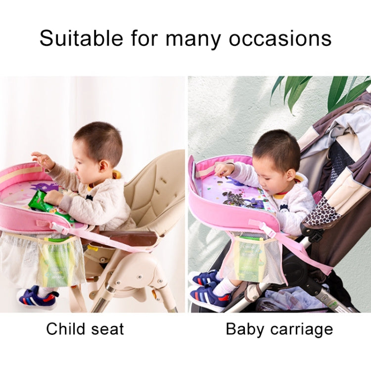 Children Waterproof Dining Table Toy Organizer Baby Safety Tray Tourist Painting Holder with Touch Screen Transparent Bag (Happy Travel) - Seat Accessories by PMC Jewellery | Online Shopping South Africa | PMC Jewellery | Buy Now Pay Later Mobicred