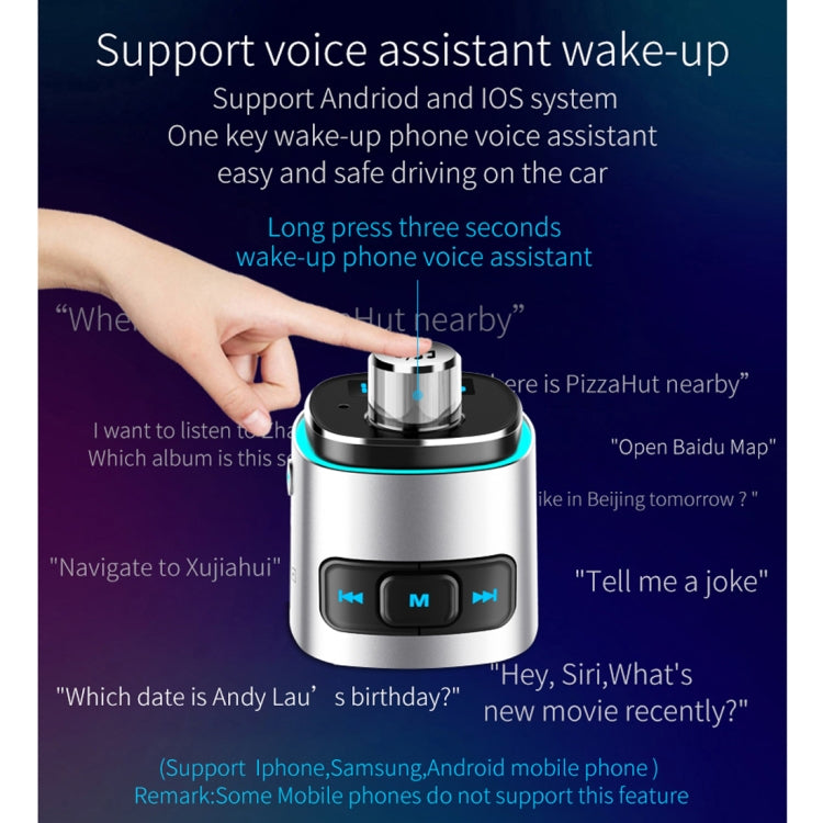 BC42 Bluetooth 5.0 Multi-function Car Colorful Atmosphere Lamp MP3 Player, Support TF Card & U Disk & FM - Bluetooth Car Kits by PMC TechLife | Online Shopping South Africa | PMC TechLife | Buy Now Pay Later Mobicred