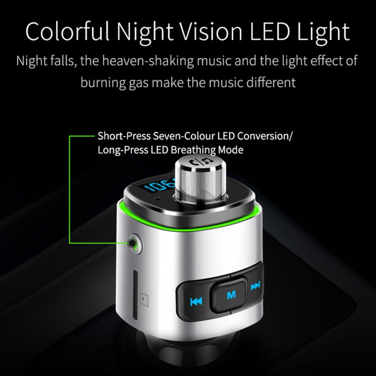 BC42 Bluetooth 5.0 Multi-function Car Colorful Atmosphere Lamp MP3 Player, Support TF Card & U Disk & FM - Bluetooth Car Kits by PMC TechLife | Online Shopping South Africa | PMC TechLife | Buy Now Pay Later Mobicred