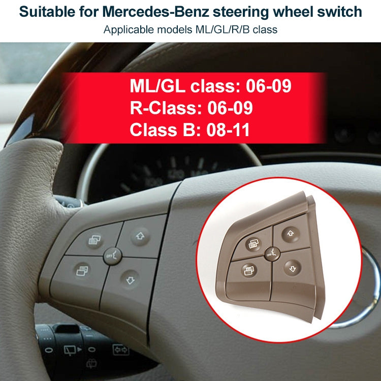 Car Left Side 4-button Steering Wheel Switch Buttons Panel 1648200010 for Mercedes-Benz W164, Left Driving (Grey) - Car Switches by PMC TechLife | Online Shopping South Africa | PMC TechLife | Buy Now Pay Later Mobicred