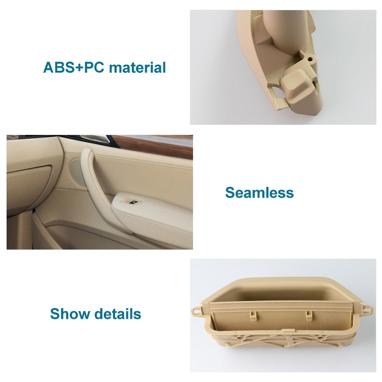 Car Front Right Inside Doors Handle Pull Trim Cover 5141 7394 519-1 for BMW X3 X4, Left Driving (Beige) - Door Handles by PMC TechLife | Online Shopping South Africa | PMC TechLife | Buy Now Pay Later Mobicred