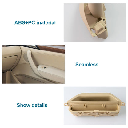 Car Front Left Inside Doors Handle Pull Trim Cover 5141 7394 519-1 for BMW X3 X4, Left Driving (Beige) - Door Handles by PMC Jewellery | Online Shopping South Africa | PMC Jewellery | Buy Now Pay Later Mobicred