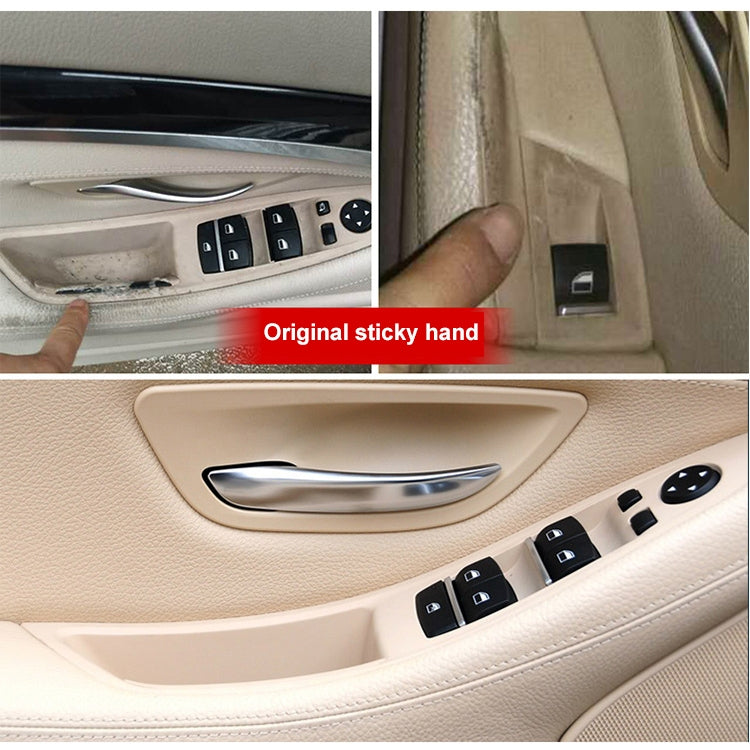 Car Imported Version Inside Doors Handle Pull Trim Cover 5141 7225 873 for BMW F10 F18, Left Driving (Beige White) - Door Handles by PMC Jewellery | Online Shopping South Africa | PMC Jewellery | Buy Now Pay Later Mobicred