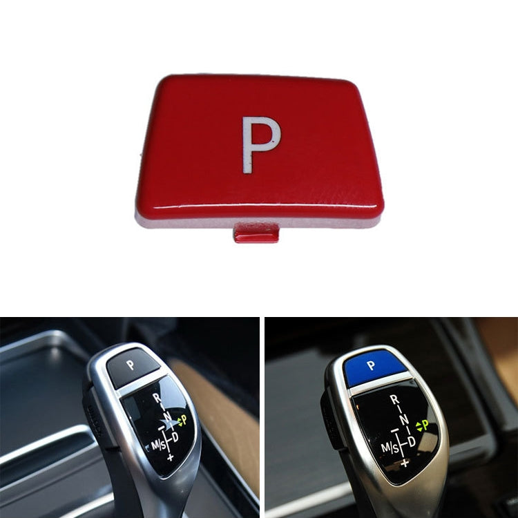 Car Gear Lever Auto Parking Button Letter P Cap for BMW 5 Series 2002-2010, Left Driving(Red) - Car Switches by PMC Jewellery | Online Shopping South Africa | PMC Jewellery | Buy Now Pay Later Mobicred