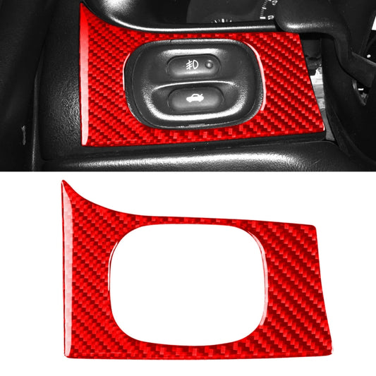 Carbon Fiber Car Headlight Switch Panel Sticker for Chevrolet Corvette C5 1998-2004, Left Drive(Red) - Car Interior Mouldings by PMC Jewellery | Online Shopping South Africa | PMC Jewellery | Buy Now Pay Later Mobicred