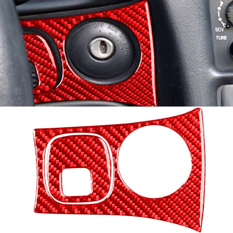 2 in 1 Carbon Fiber Car Key Panel Sticker for Chevrolet Corvette C5 1998-2004, Left Drive(Red) - Car Interior Mouldings by PMC Jewellery | Online Shopping South Africa | PMC Jewellery | Buy Now Pay Later Mobicred