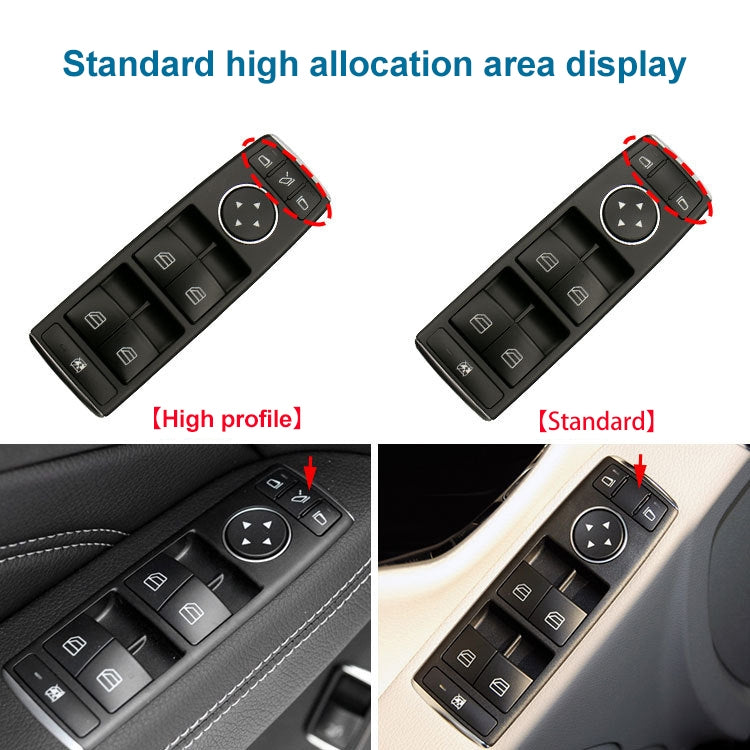 Car Window Glass Lift Switch for Mercedes-Benz W166, Left Driving Low Configuration Version - Car Switches by PMC TechLife | Online Shopping South Africa | PMC TechLife | Buy Now Pay Later Mobicred