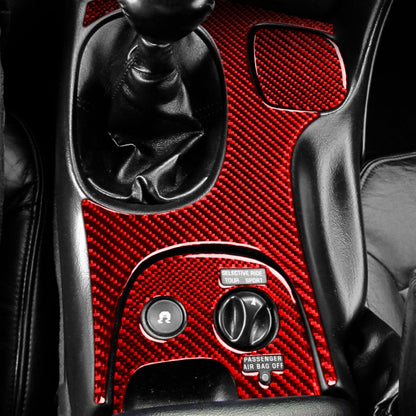 3 in 1 Carbon Fiber Car Gear Panel Sticker Kits D for Chevrolet Corvette C5 1998-2004, Left Drive(Red) - Car Interior Mouldings by PMC Jewellery | Online Shopping South Africa | PMC Jewellery | Buy Now Pay Later Mobicred