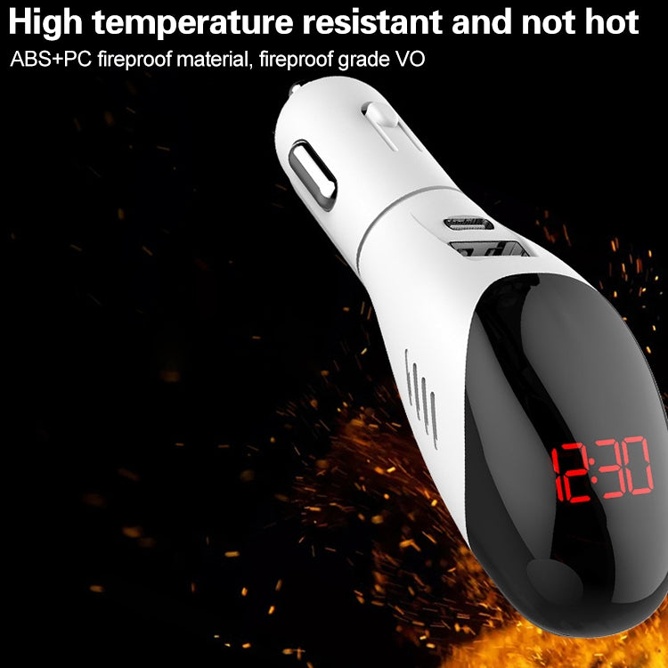 Multifunctional Formaldehyde Removal Air Purifier QC3.0 Car Phone Charger Display Screen (White) -  by PMC TechLife | Online Shopping South Africa | PMC TechLife | Buy Now Pay Later Mobicred