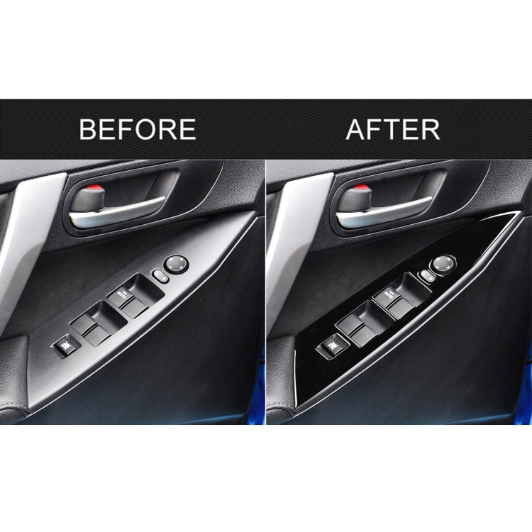 For Mazda 3 Axela 2010-2013 4 in 1 Car Window Lift Panel Decorative Sticker, Left Drive - free shipping - PMC TechLife - Order now!