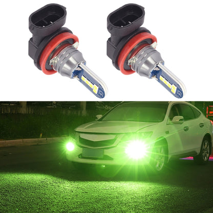 1 Pair H11 DC12V 7.8W Car LED Fog Light (Lime Green) - Fog / Driving Lights by PMC Jewellery | Online Shopping South Africa | PMC Jewellery | Buy Now Pay Later Mobicred