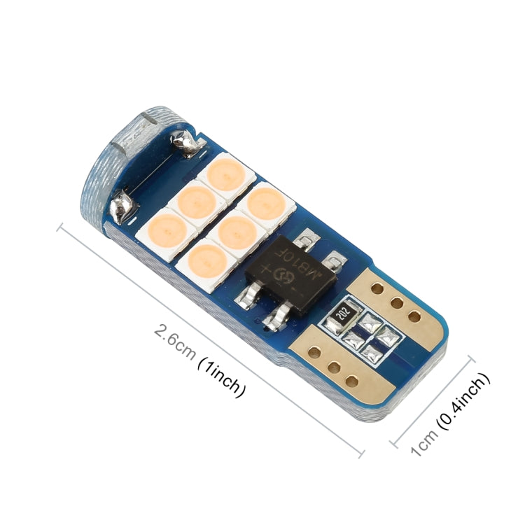 2 PCS T10 DC12 / 1W 9LEDs SMD-3030 Car Clearance Light(Pink Light) - Clearance Lights by PMC TechLife | Online Shopping South Africa | PMC TechLife | Buy Now Pay Later Mobicred